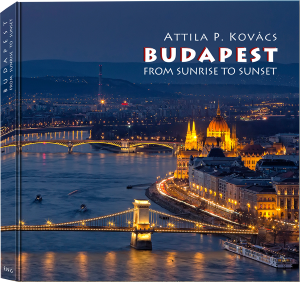 Budapest, napkeltétől napnyugtáig angol nyelvű könyv borítója